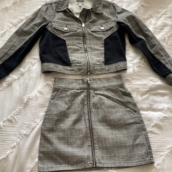 Topshop high waisted plaid mini skirt - us 4, uk 8 - Picture 4 of 4